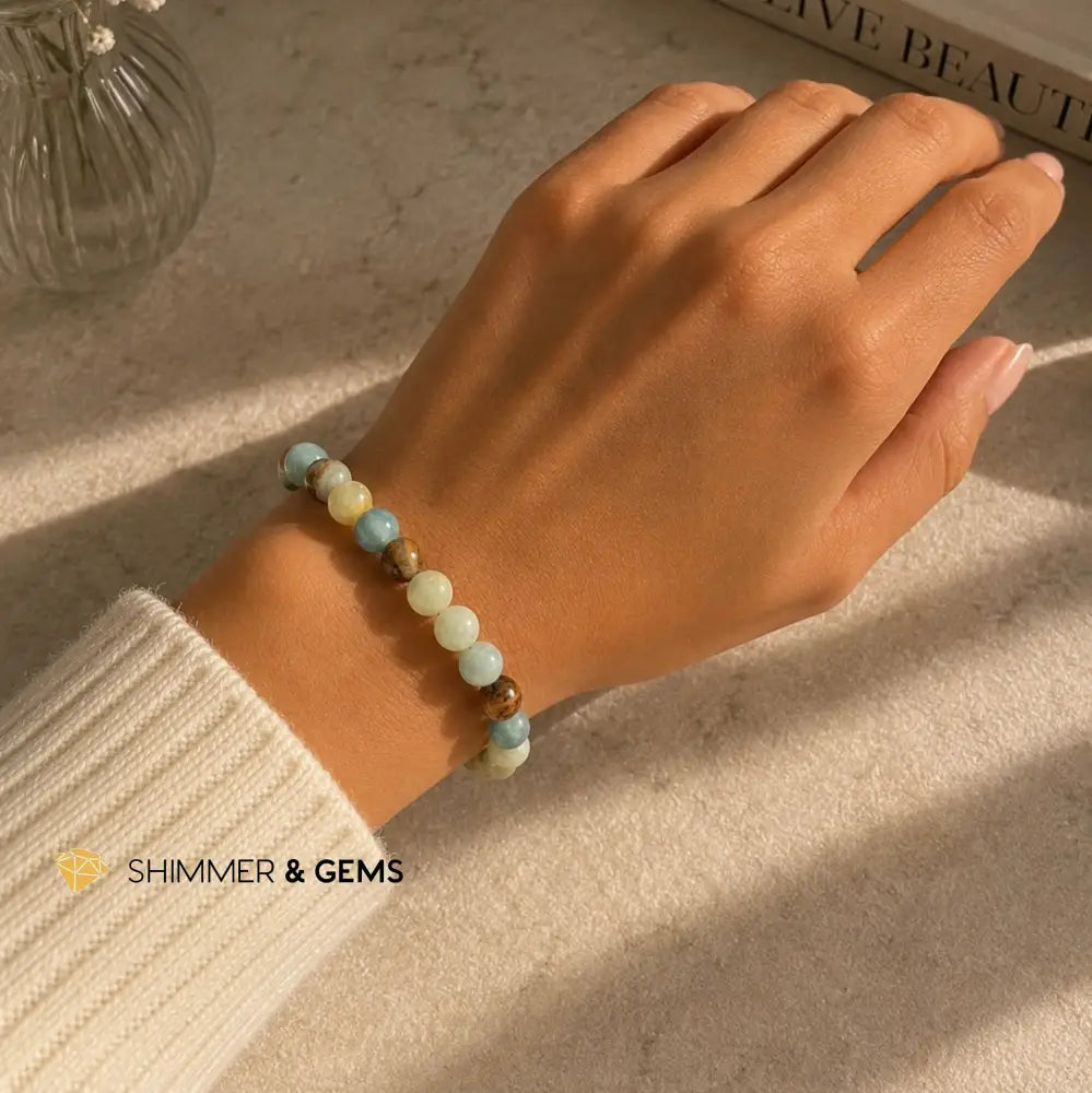Natural Blue Onyx 8mm Bracelet