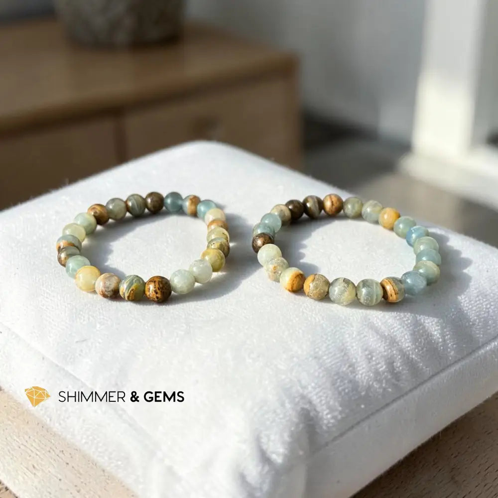 Natural Blue Onyx 8mm Bracelet