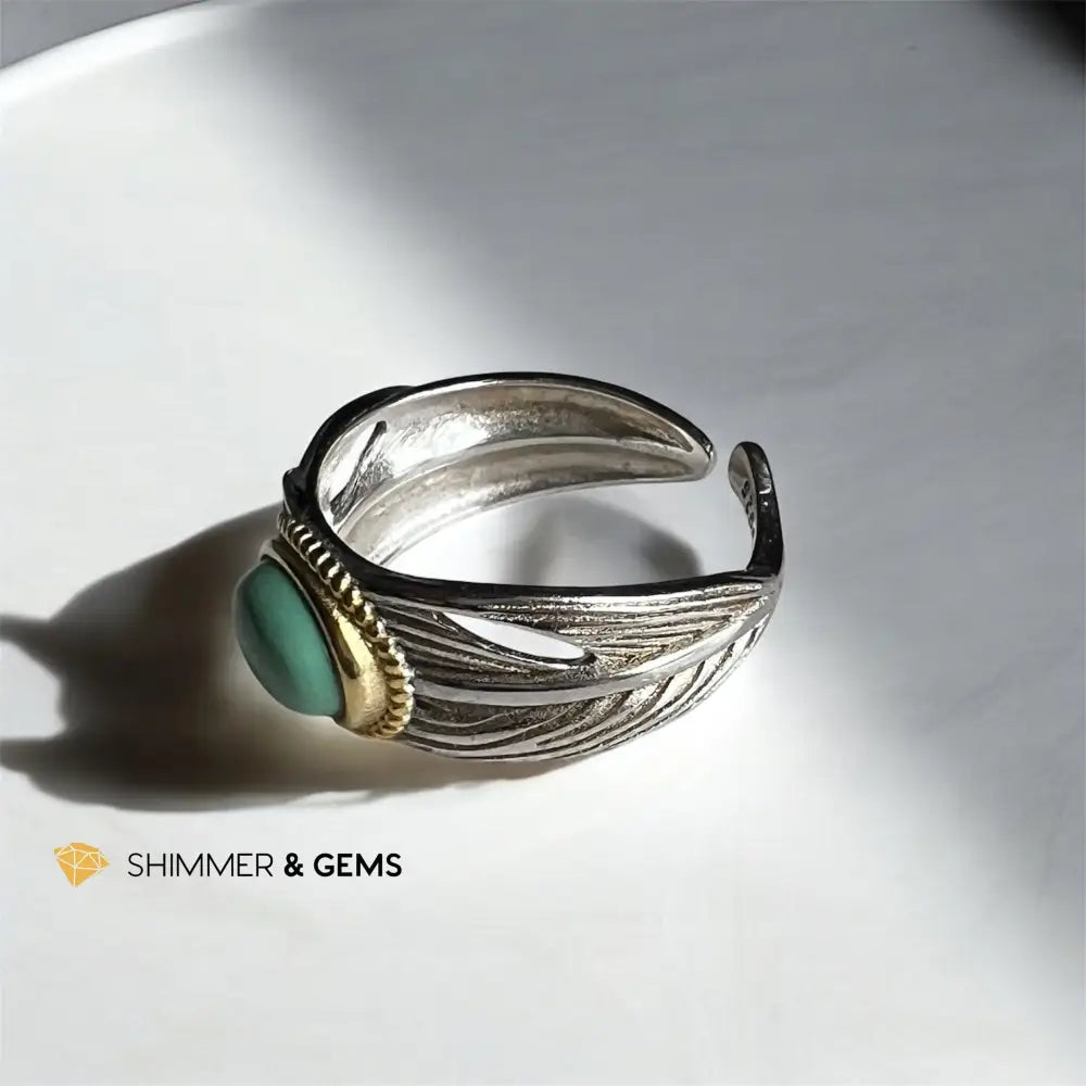 Natural Turquoise 925 Silver Adjustable Ring adjustable Rings