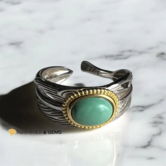 Natural Turquoise 925 Silver Adjustable Ring adjustable Rings