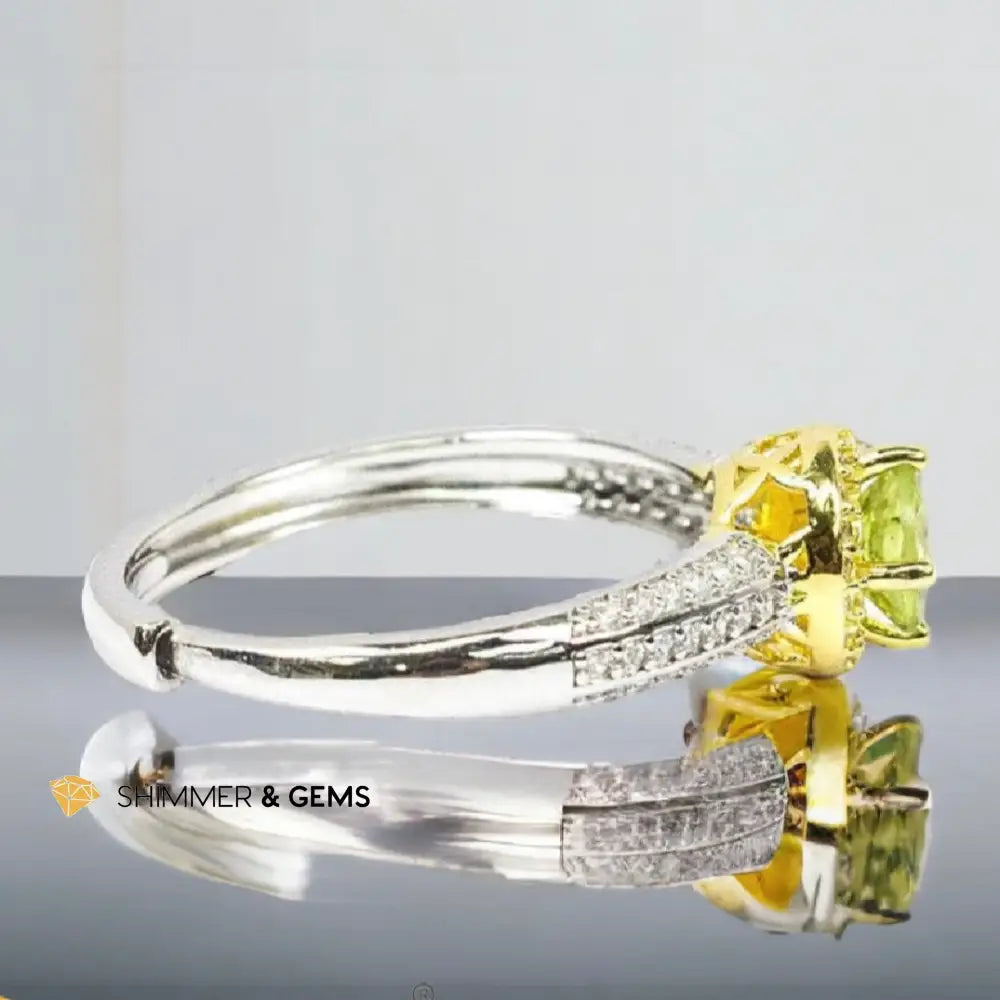 Peridot 925 Silver Adjustable Ring 5mm 5mm adjustable Rings