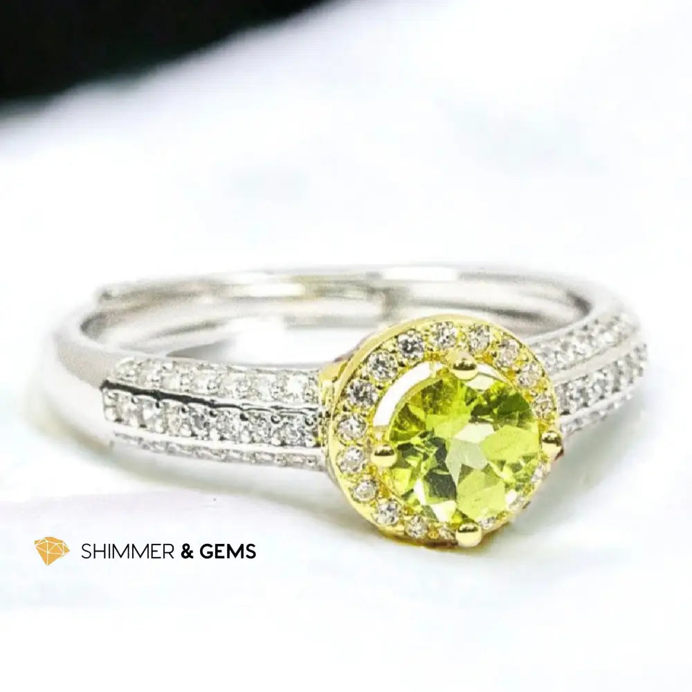 Peridot 925 Silver Adjustable Ring 5mm 5mm adjustable Rings
