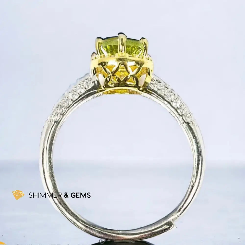 Peridot 925 Silver Adjustable Ring 5mm 5mm adjustable Rings