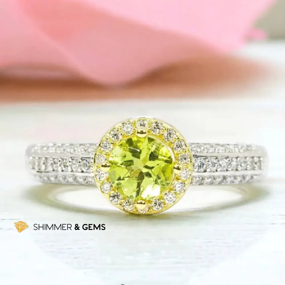 Peridot 925 Silver Adjustable Ring 5mm 5mm adjustable Rings