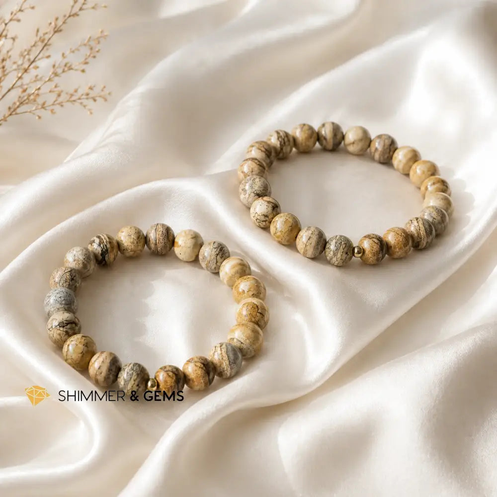 Picture Jasper 10mm Bracelet