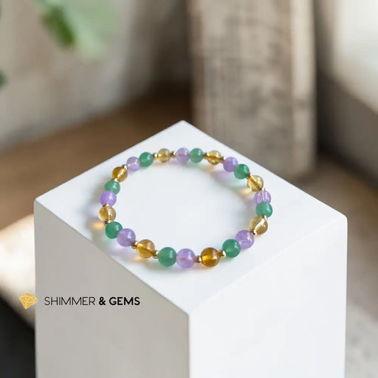 PROSPER 6mm Bracelet (Citrine Aventurine & Lilac Amethyst)
