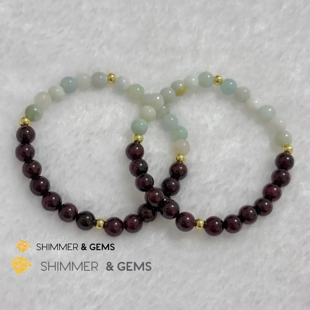 RAT Animal Zodiac 2024 Goodluck Bracelet (Burma Jade & Garnet) Feng Shui Feng shui