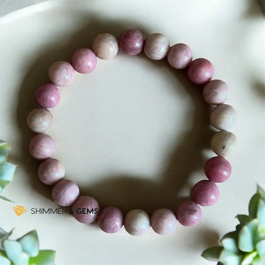 Rhodochrosite 8mm Bracelet 6.5” Bracelets