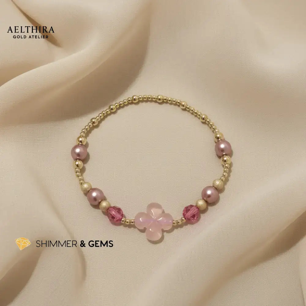 Rose Clover 14k Gold Filled Bracelet