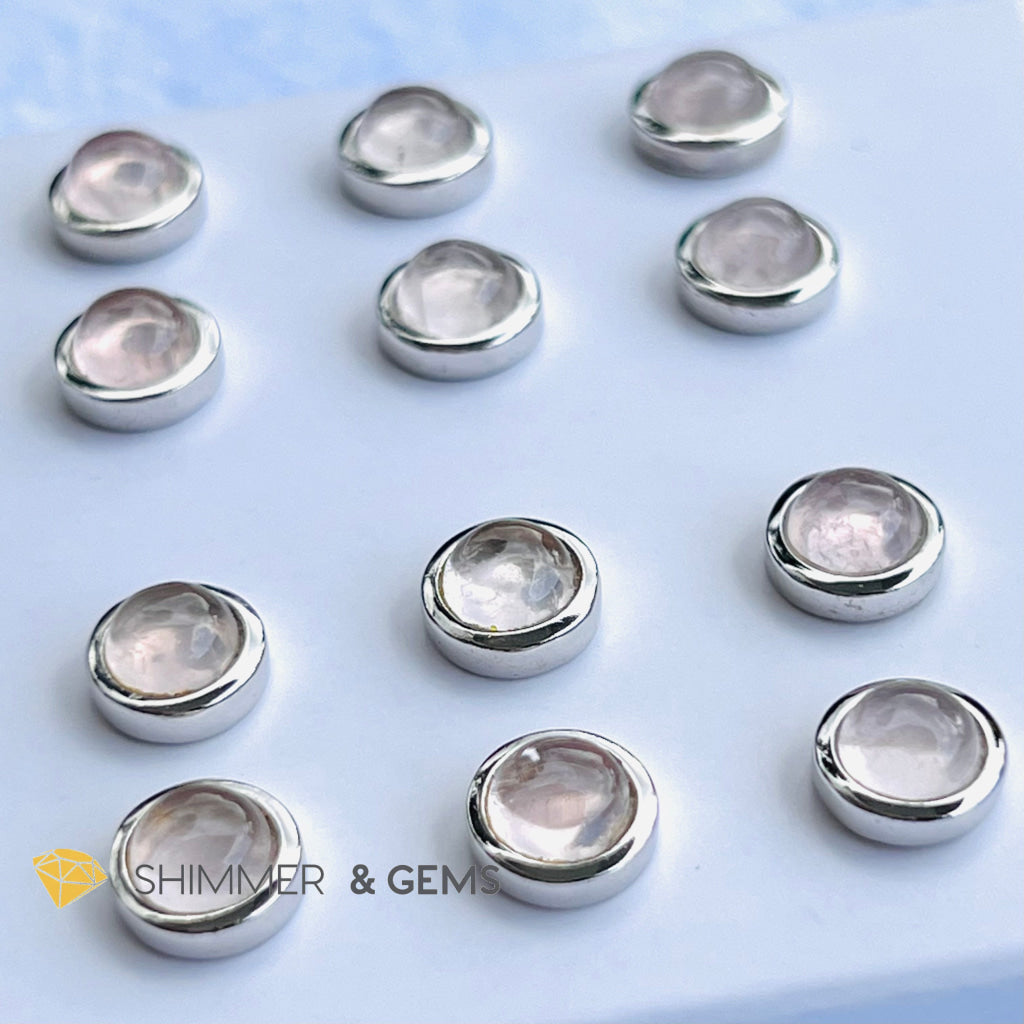 Rose Quartz 6Mm Round Earrings (Love And Harmony)