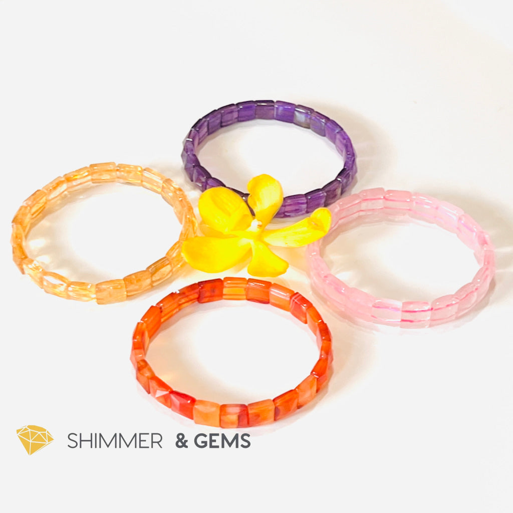 Rose Quartz Bangle (Aaa Grade) Shimm