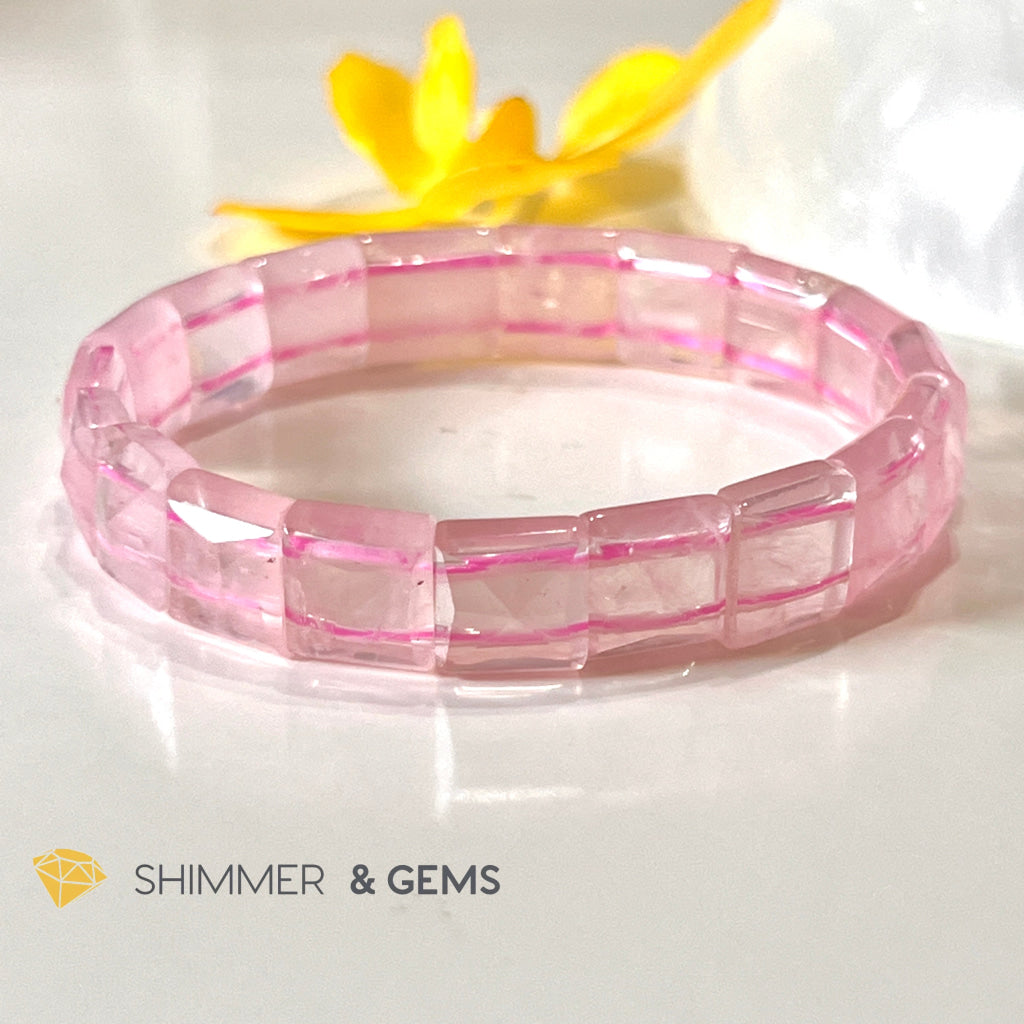 Rose Quartz Bangle (Aaa Grade) Shimm