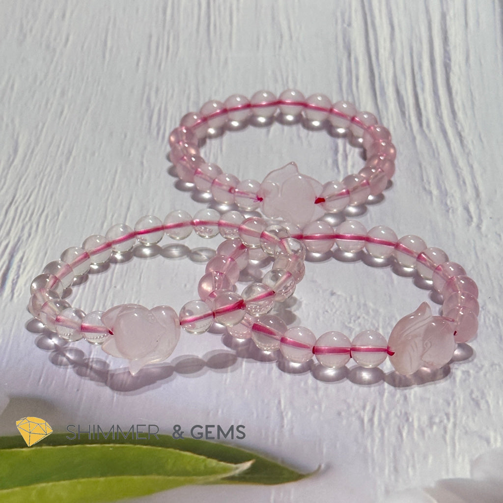 Rose Quartz Fox Bracelet