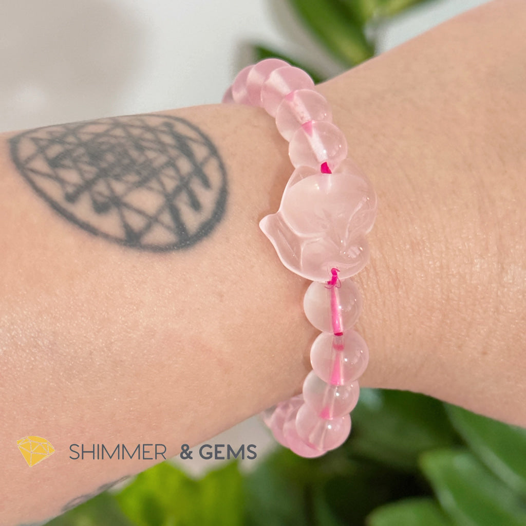 Rose Quartz Fox Bracelet