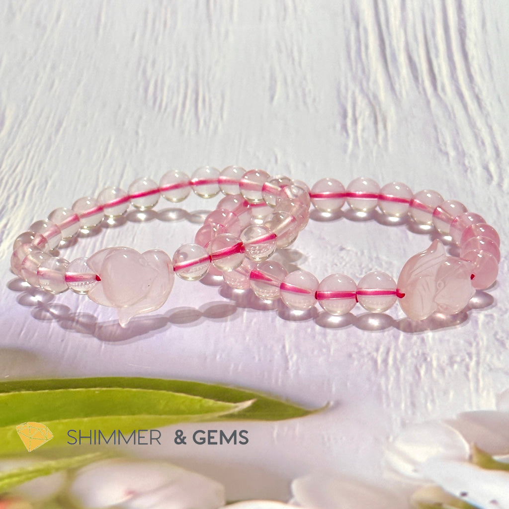 Rose Quartz Fox Bracelet