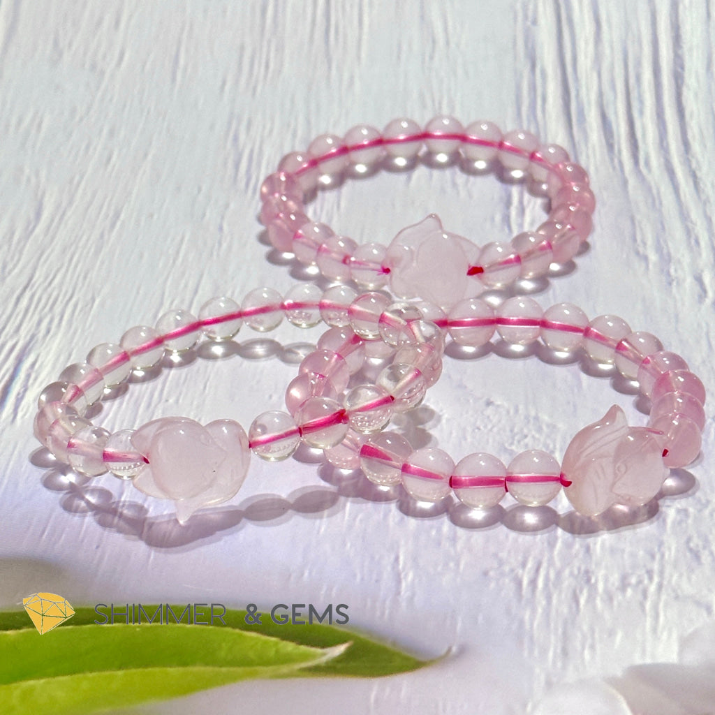 Rose Quartz Fox Bracelet