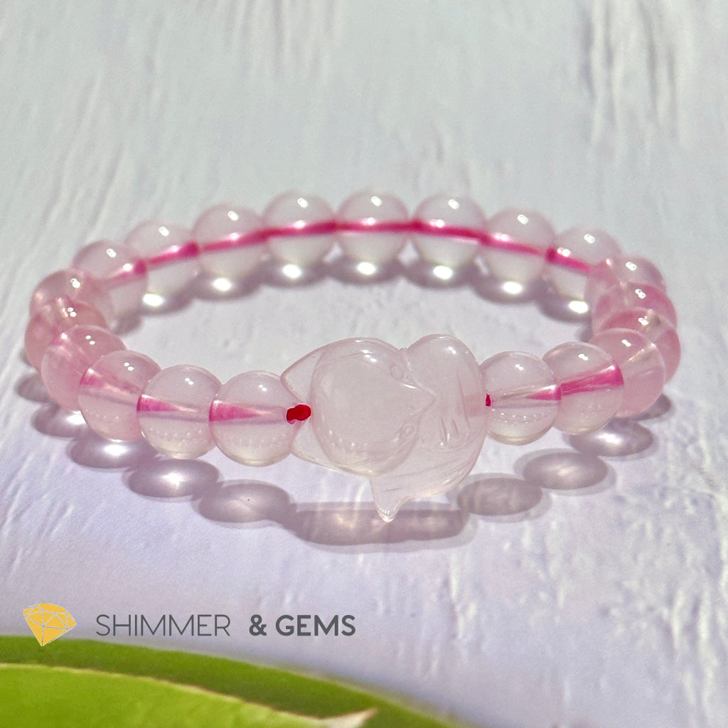 Rose Quartz Fox Bracelet