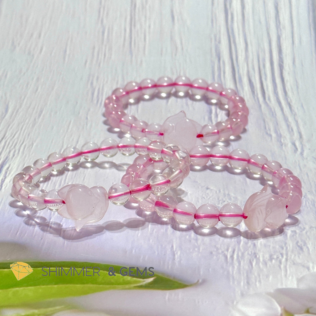 Rose Quartz Fox Bracelet