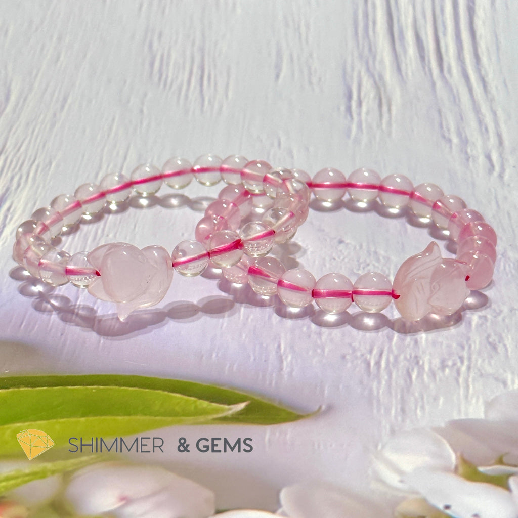 Rose Quartz Fox Bracelet