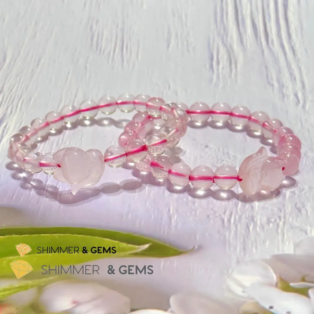 Rose Quartz Fox Bracelet