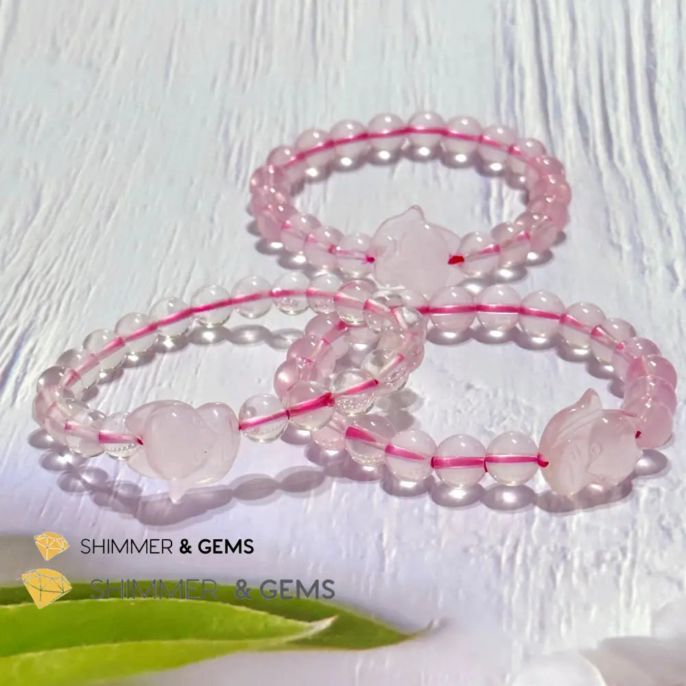 Rose Quartz Fox Bracelet