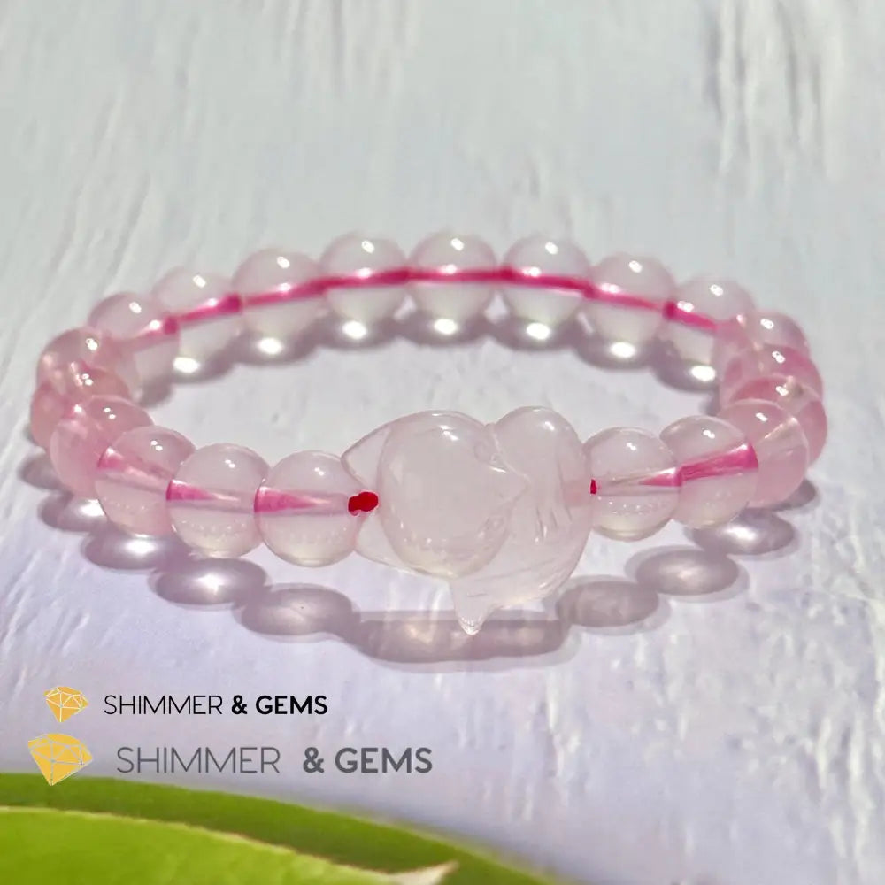 Rose Quartz Fox Bracelet
