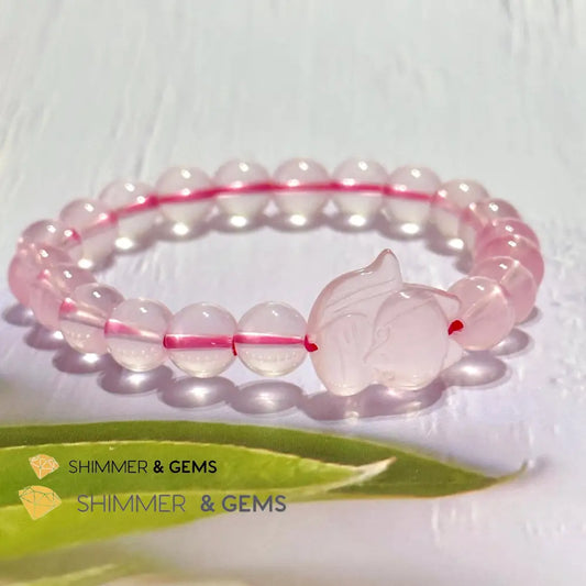 Rose Quartz Fox Bracelet