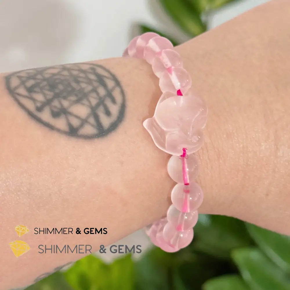Rose Quartz Fox Bracelet