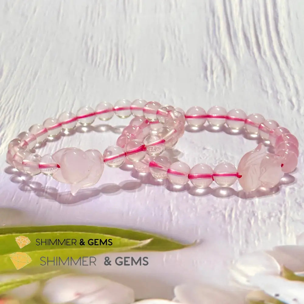 Rose Quartz Fox Bracelet