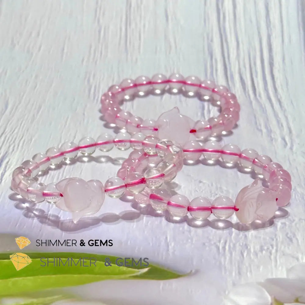 Rose Quartz Fox Bracelet