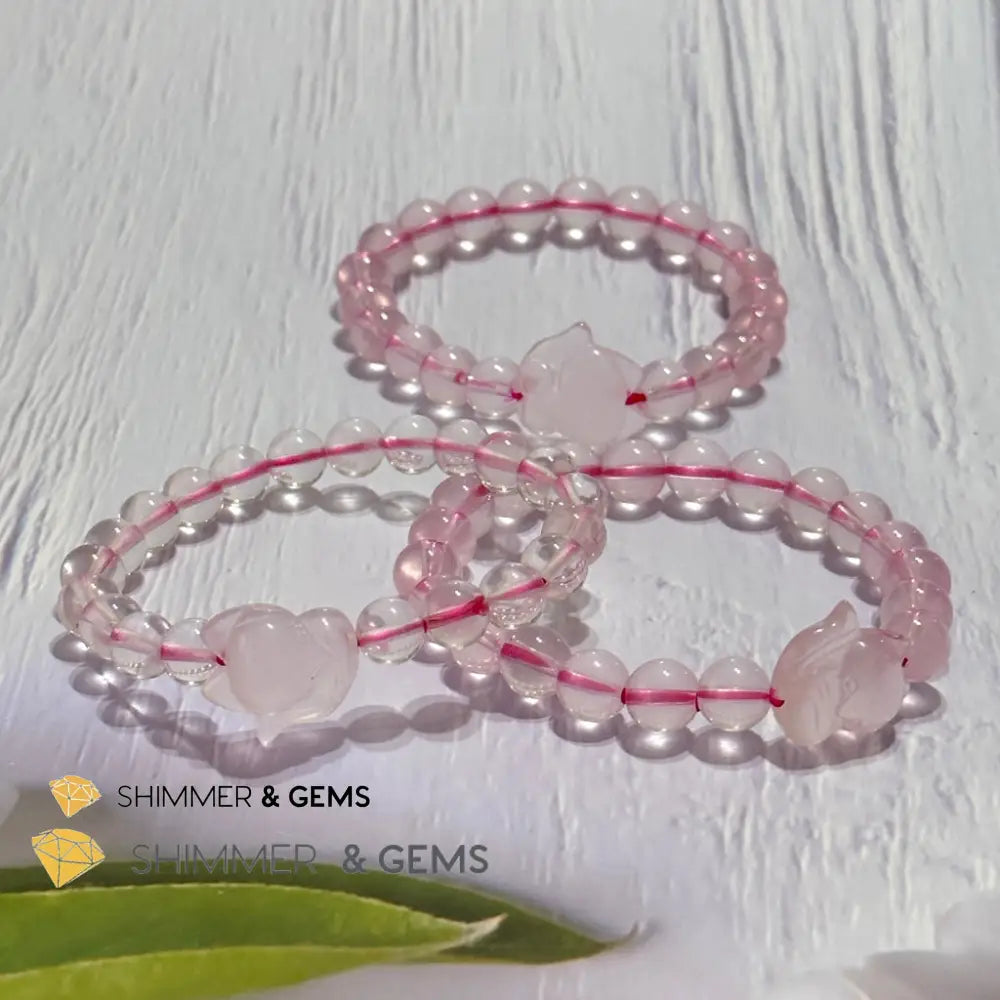Rose Quartz Fox Bracelet