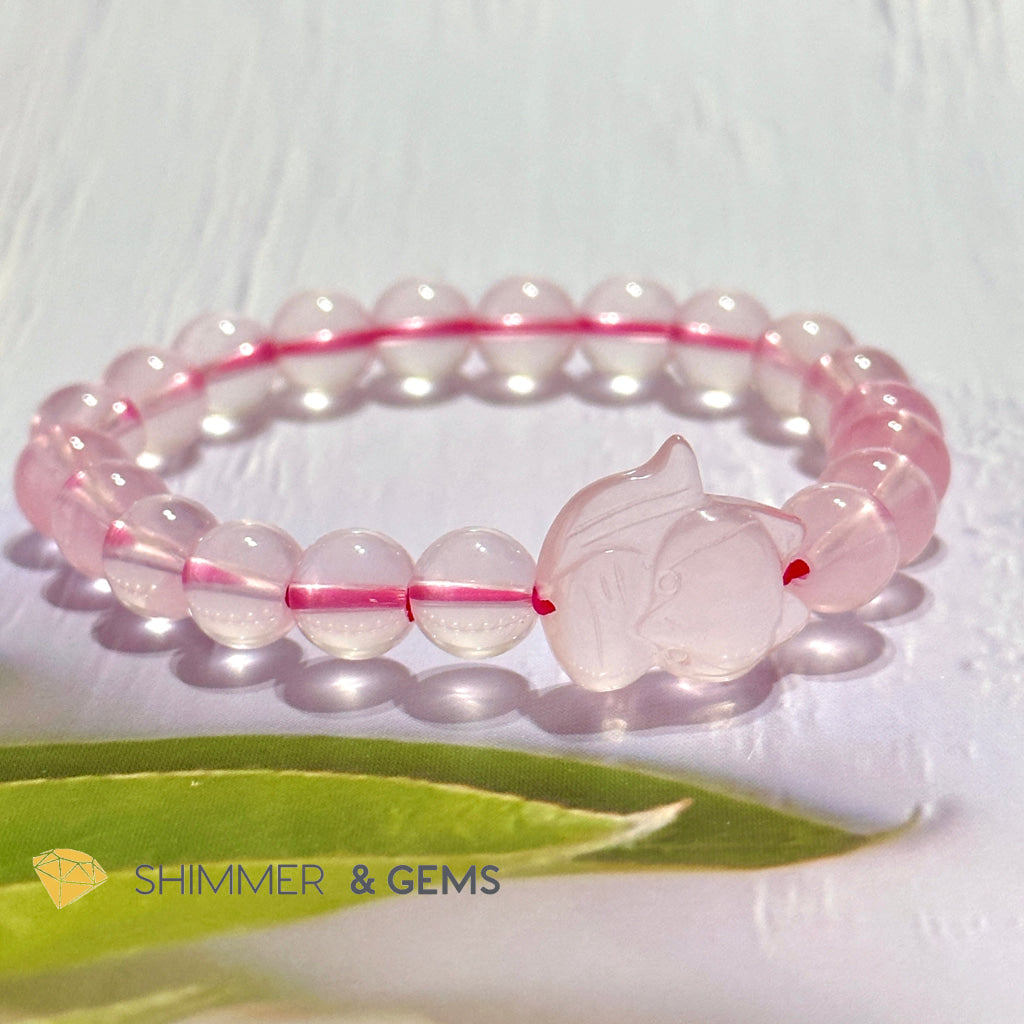 Rose Quartz Fox Bracelet