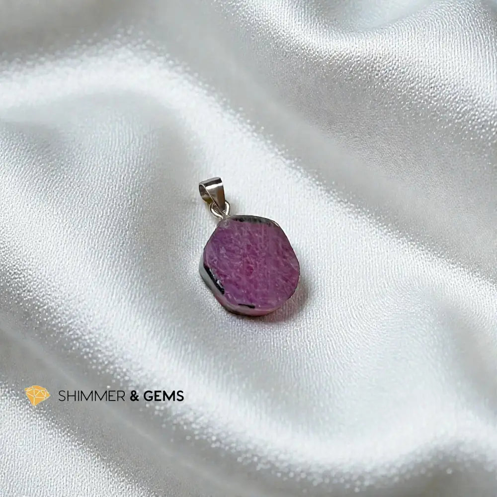Ruby Slice (Natural) Pendant 12.5x11.7mm Charms & Pendants