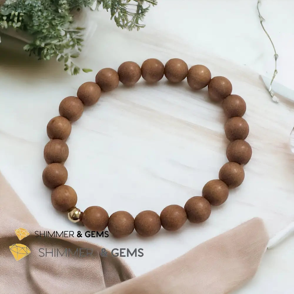 Sandalwood 8mm Bracelet (Australia) Mala Beads