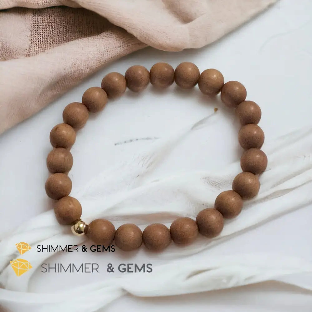 Sandalwood 8mm Bracelet (Australia) Mala Beads