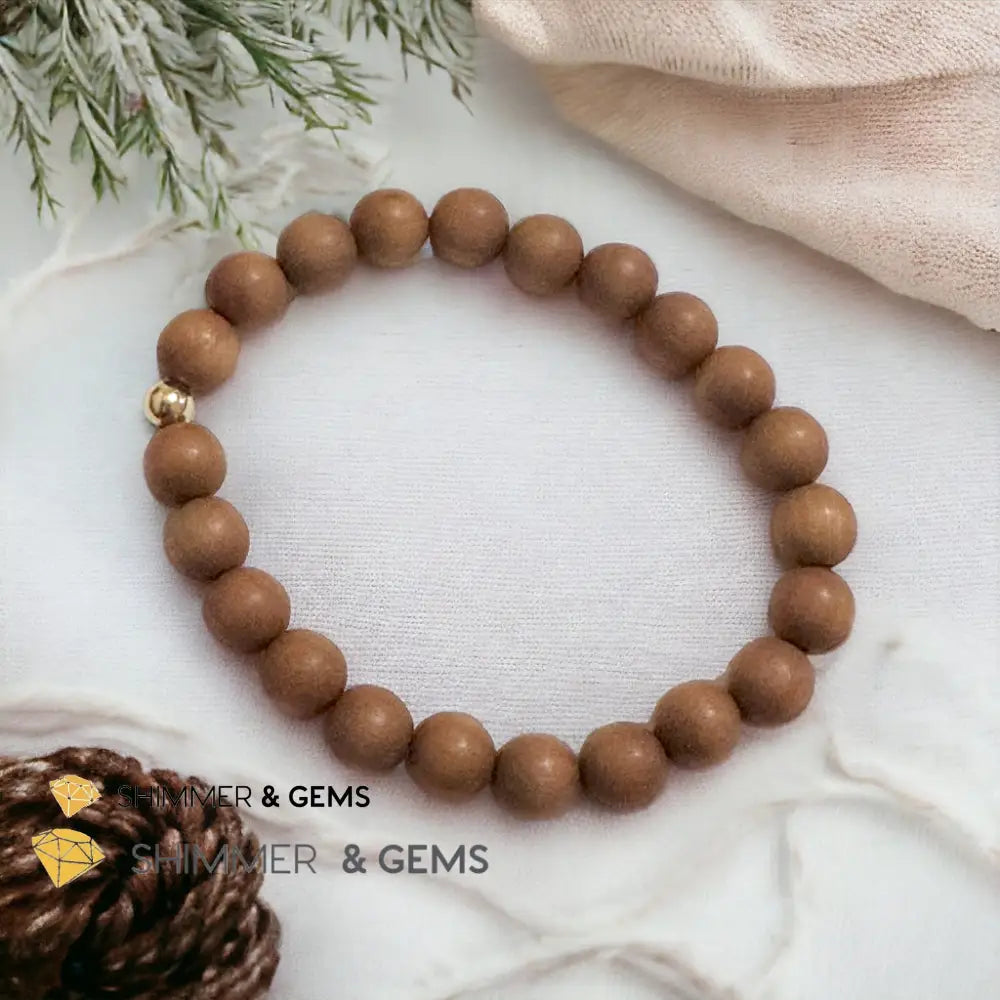 Sandalwood 8mm Bracelet (Australia) Mala Beads