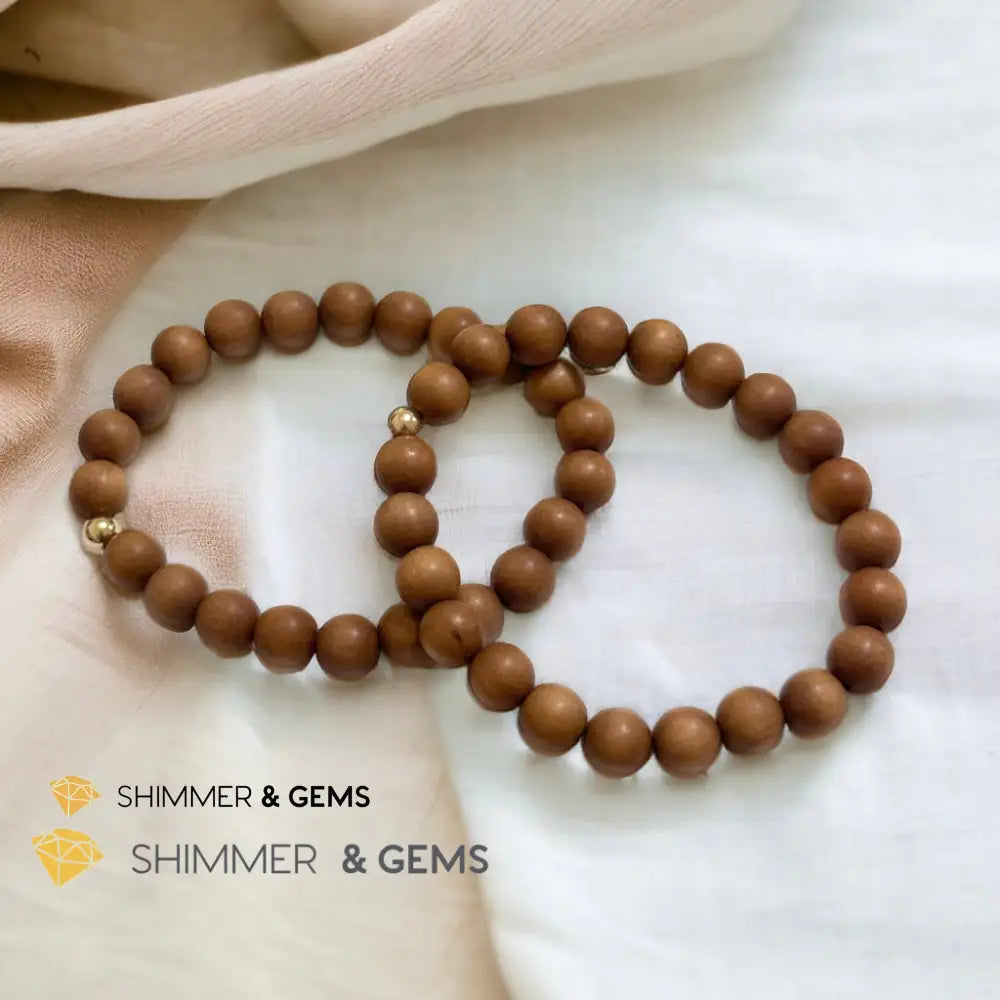 Sandalwood 8mm Bracelet (Australia) Mala Beads