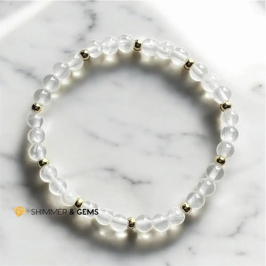 Selenite AAA Bracelet (4mm)