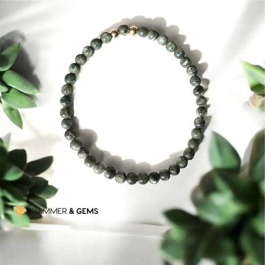 Seraphinite Bracelet AAA grade 4mm (Cancer Prevention) 5.5” Bracelets
