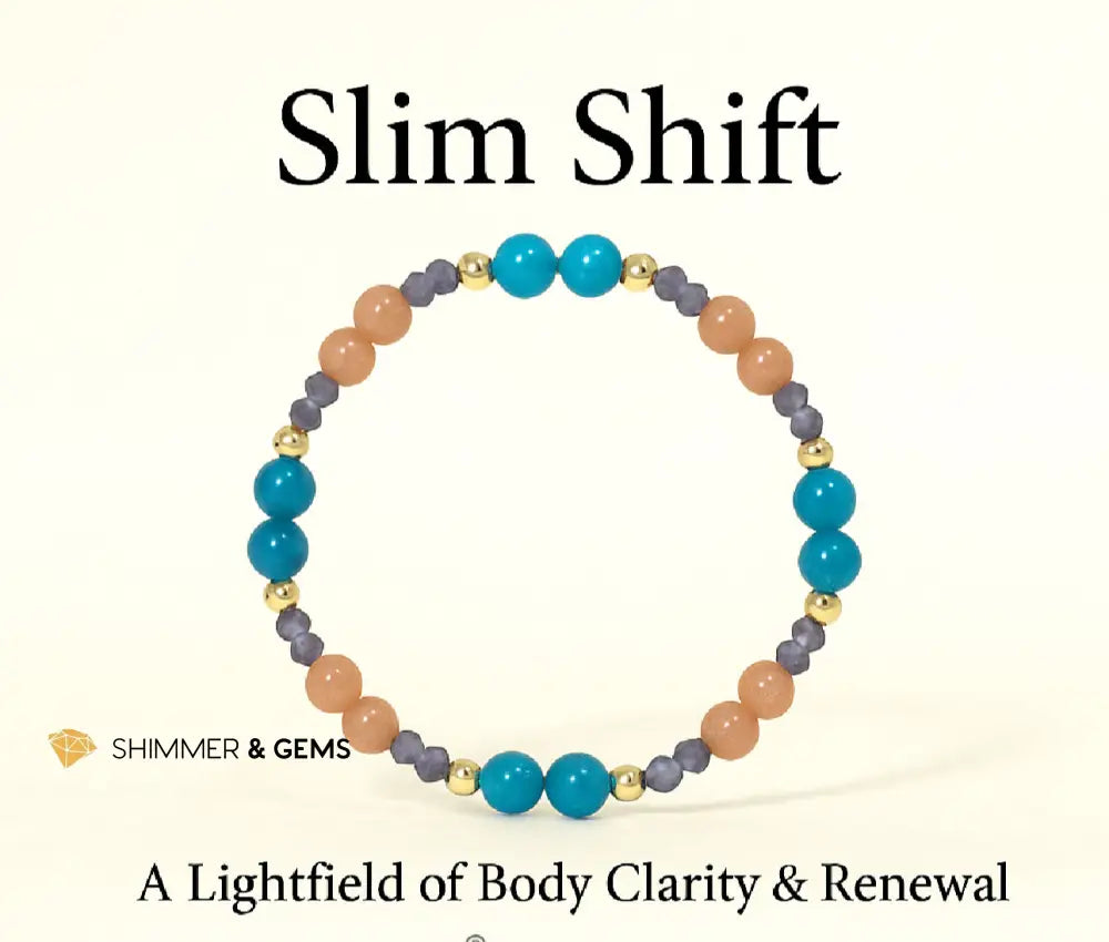 Slim Shift Bracelet (Weight-Loss) Apatite Sunstone Iolite by Audrey Bracelets
