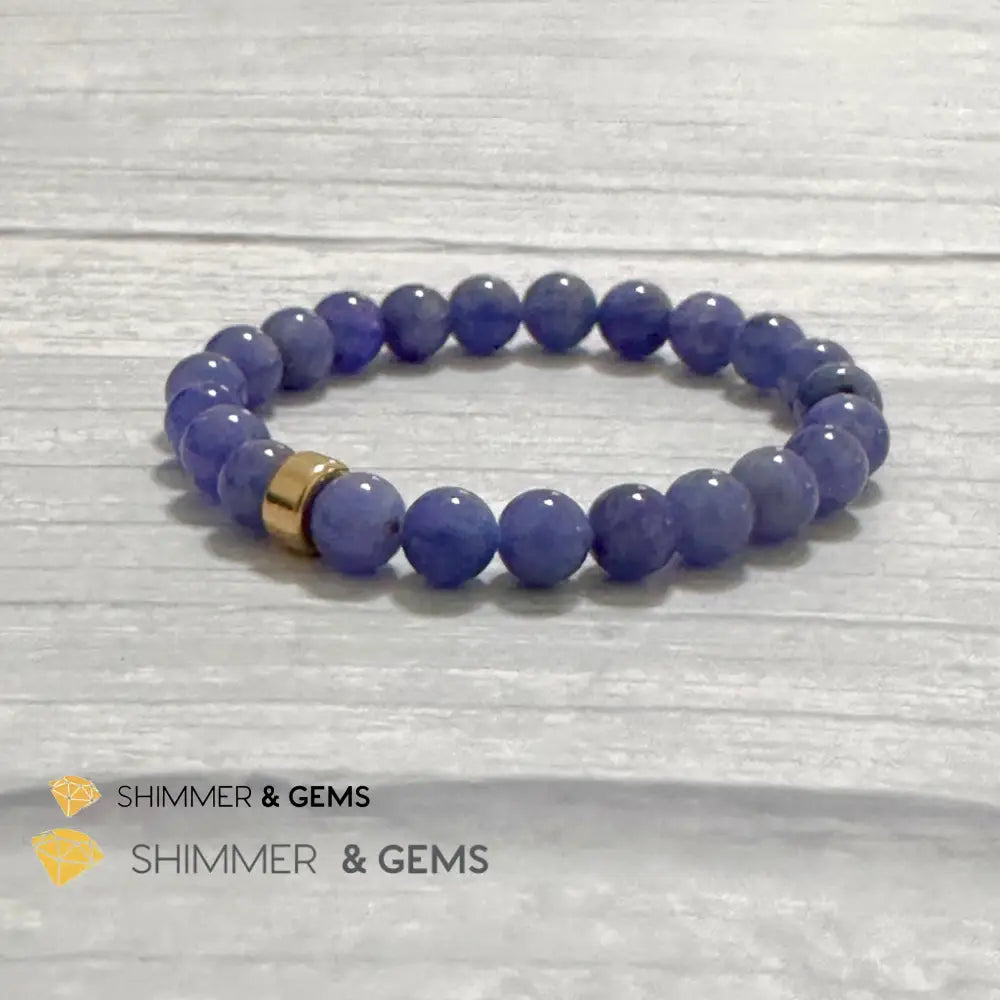 Tanzanite with 14k gold filled Bracelet (Tanzania) 5.5”