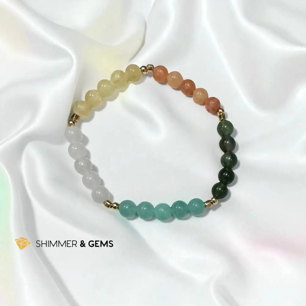 Wheel of Balance Bracelet (5 Elements Blessings) Pre-Coded & Attuned 6.0”